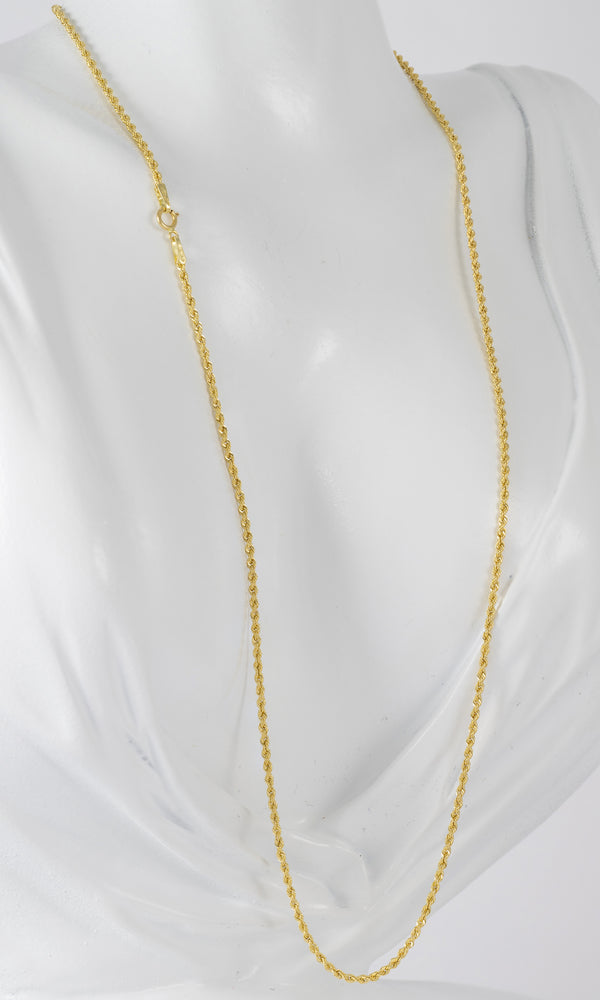 Cadena cordón oro 18k 750 60cm