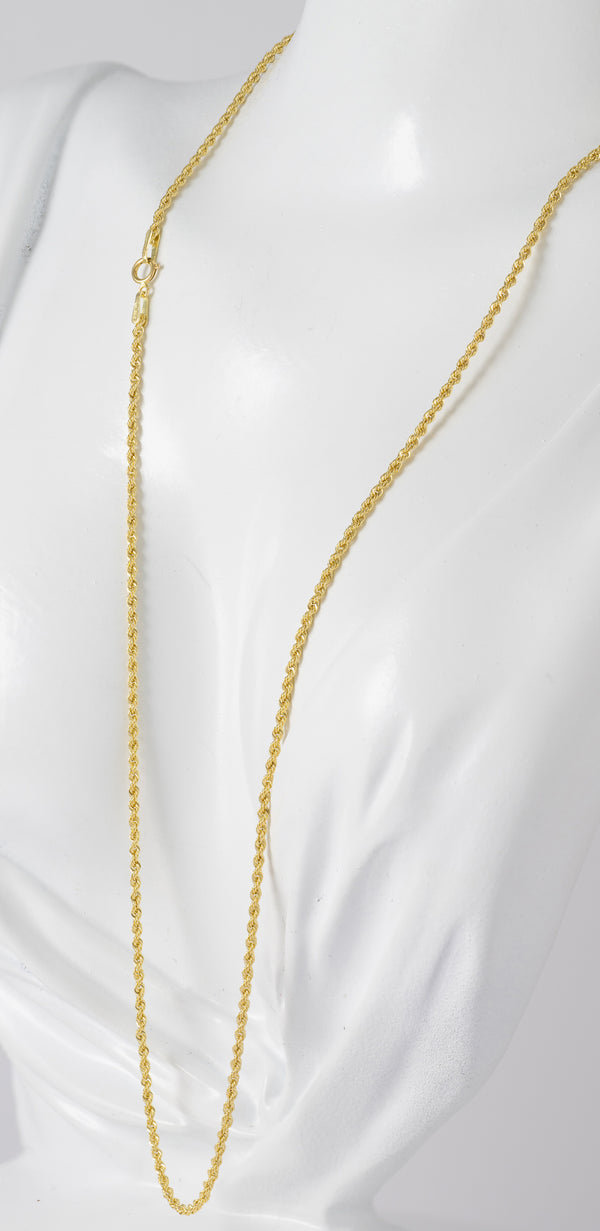 Cadena cordón oro 18k 750 60cm