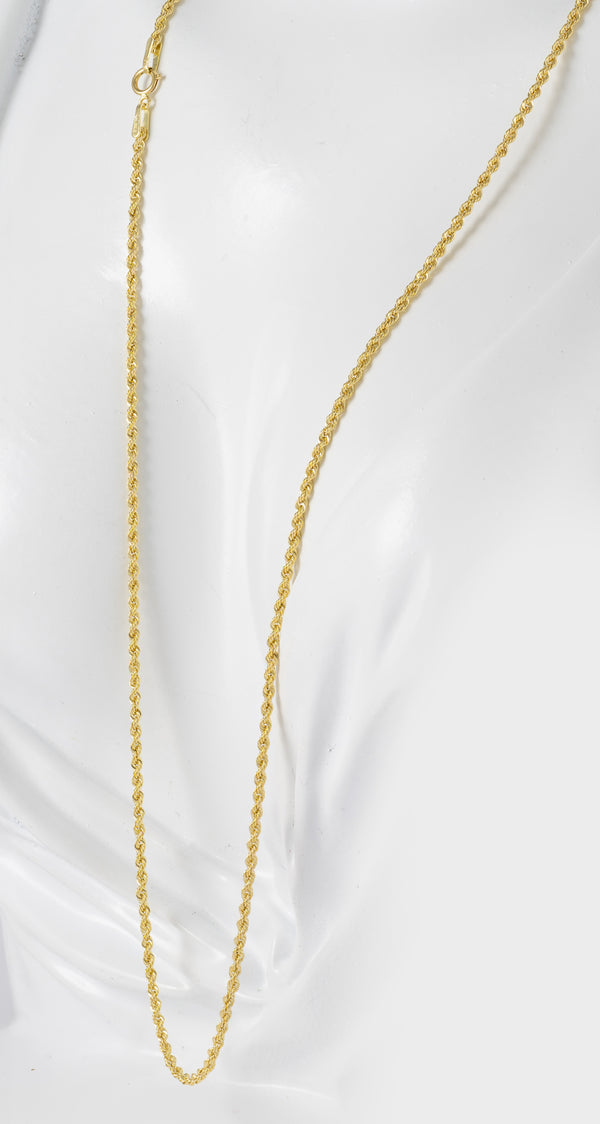 Cadena cordón oro 18k 750 60cm