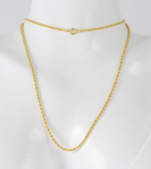 Cadena cordón oro 18k 750 60cm
