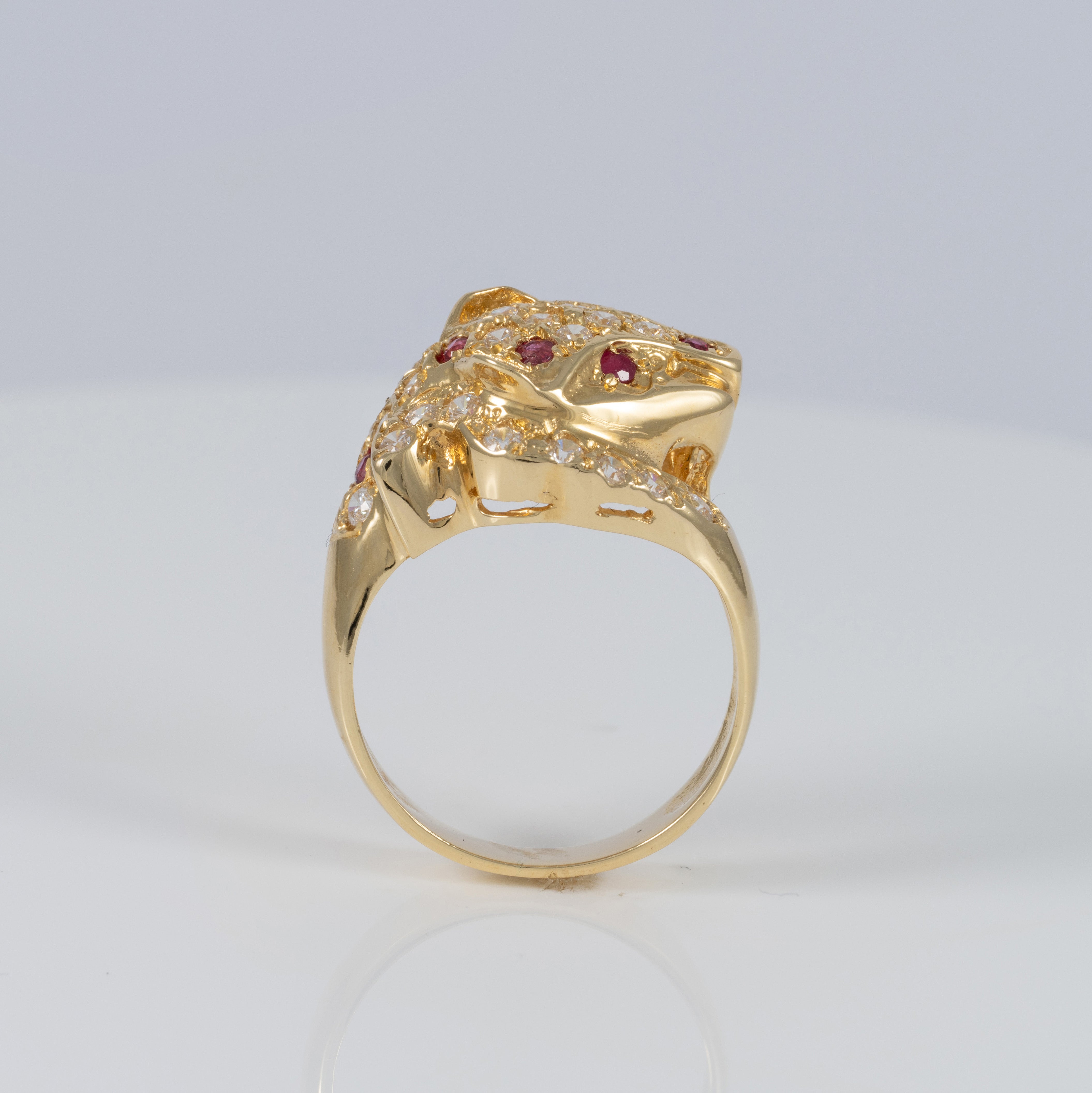 Anillo pantera de oro 18k 750