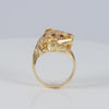 Anillo pantera de oro 18k 750