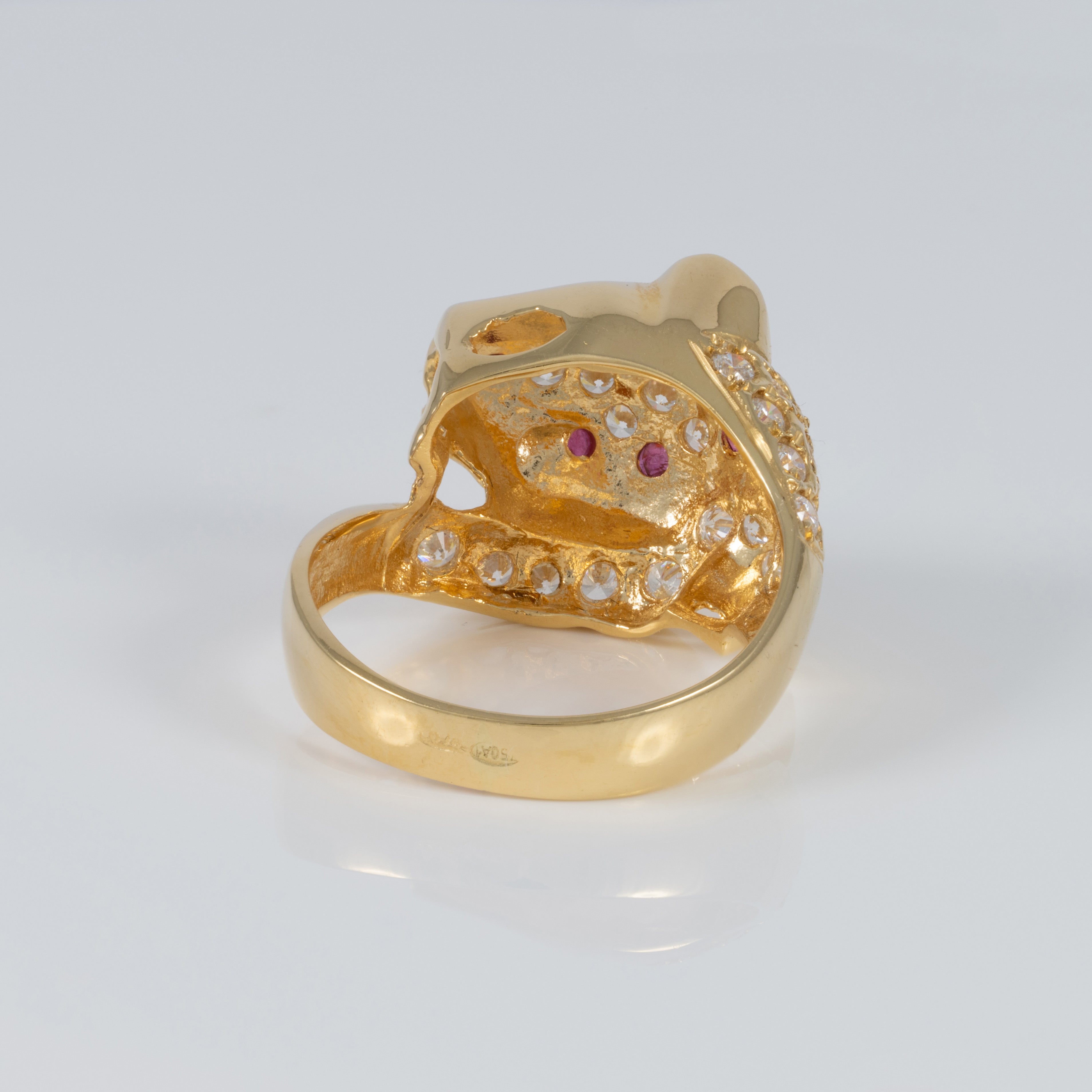 Anillo pantera de oro 18k 750