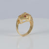 Anillo pantera de oro 18k 750