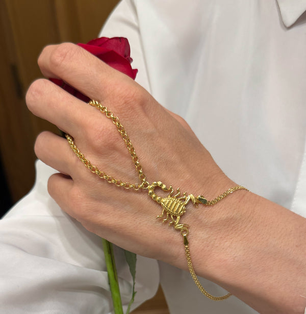 Pulsera pasamanos Escorpión oro 18k 750