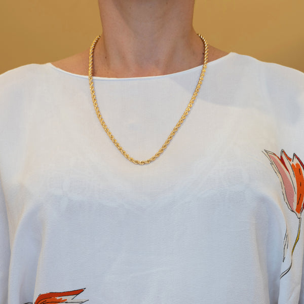 Cadena cordón oro 18k 750 60cm