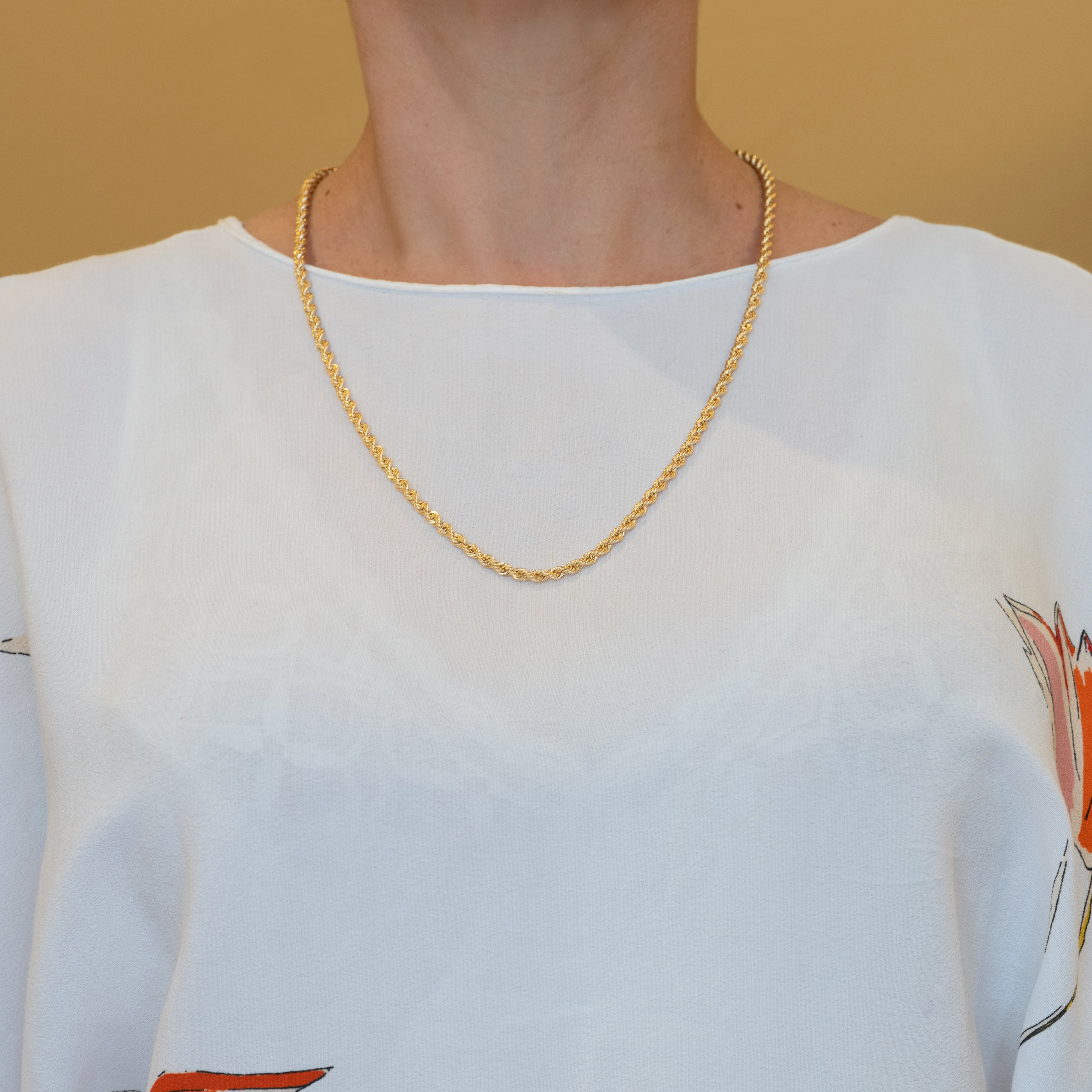 Cadena cordón oro amarillo 18k 60cm