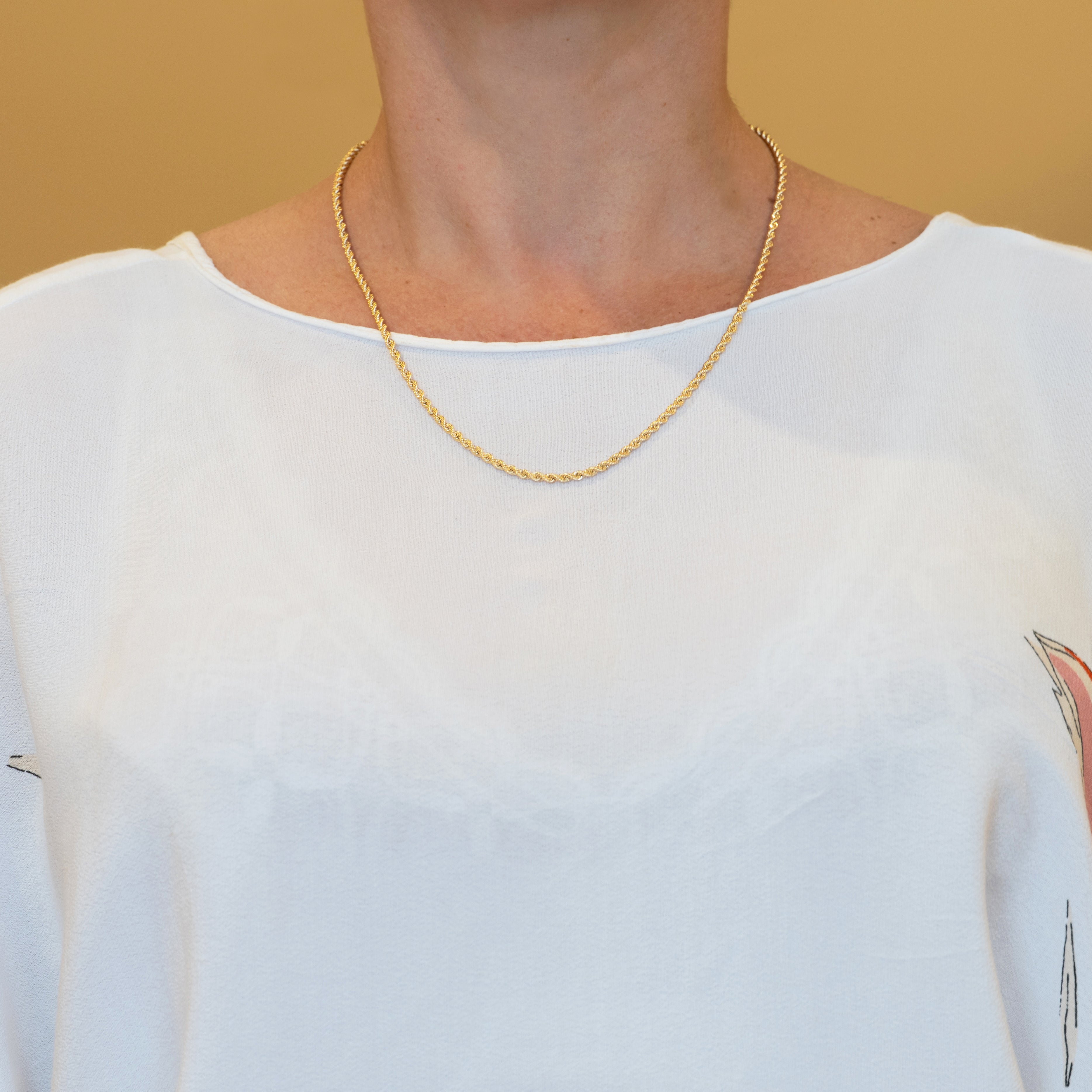 Cadena cordón oro 18k 750 50cm