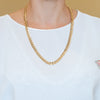 Cadena barbada de oro amarillo 18k 60cm