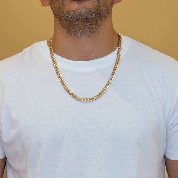 Cadena barbada de oro 18k 750 60cm