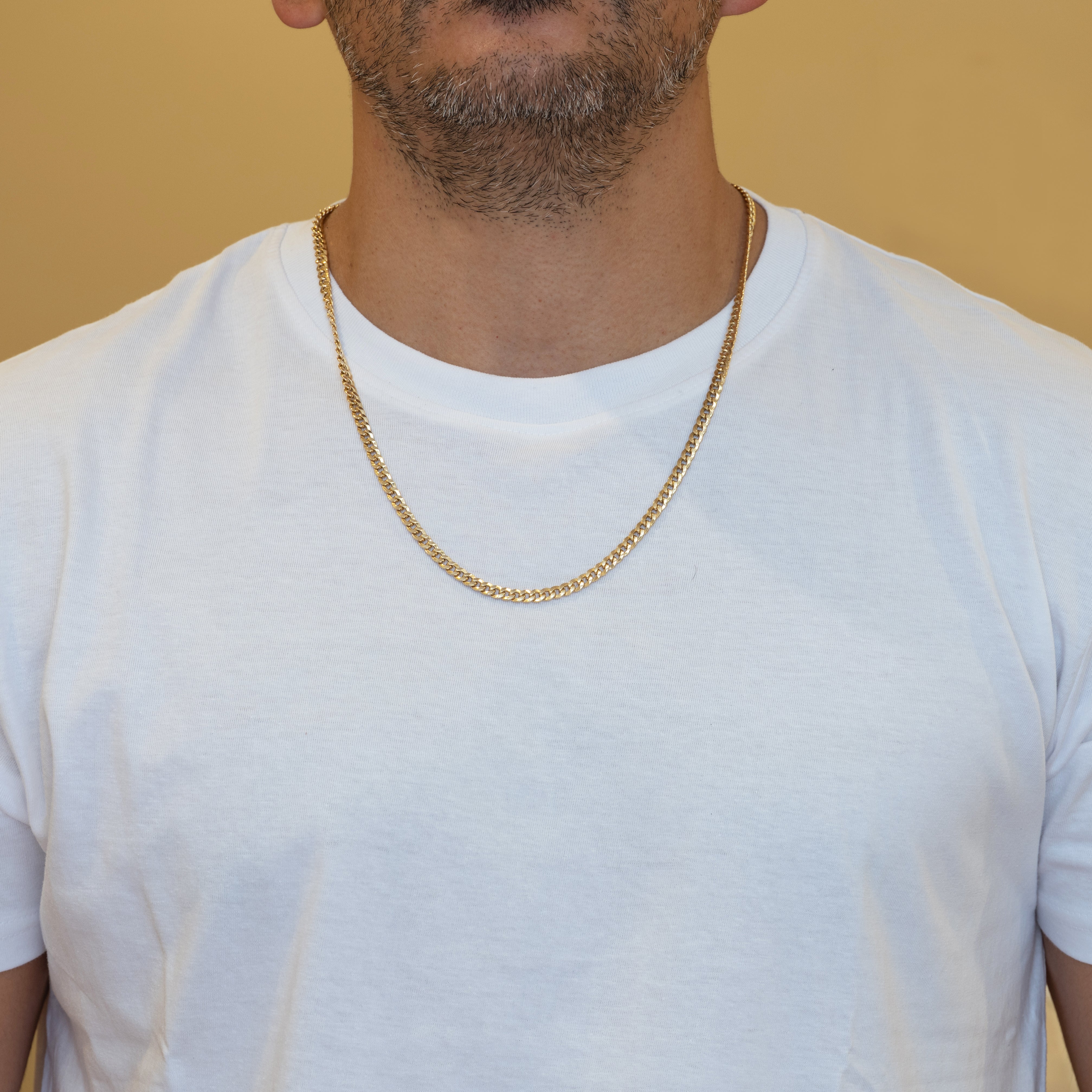 Cadena barbada de oro 18k 750 60cm