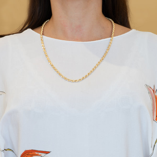 Cadena cordón oro 18k 750 60cm