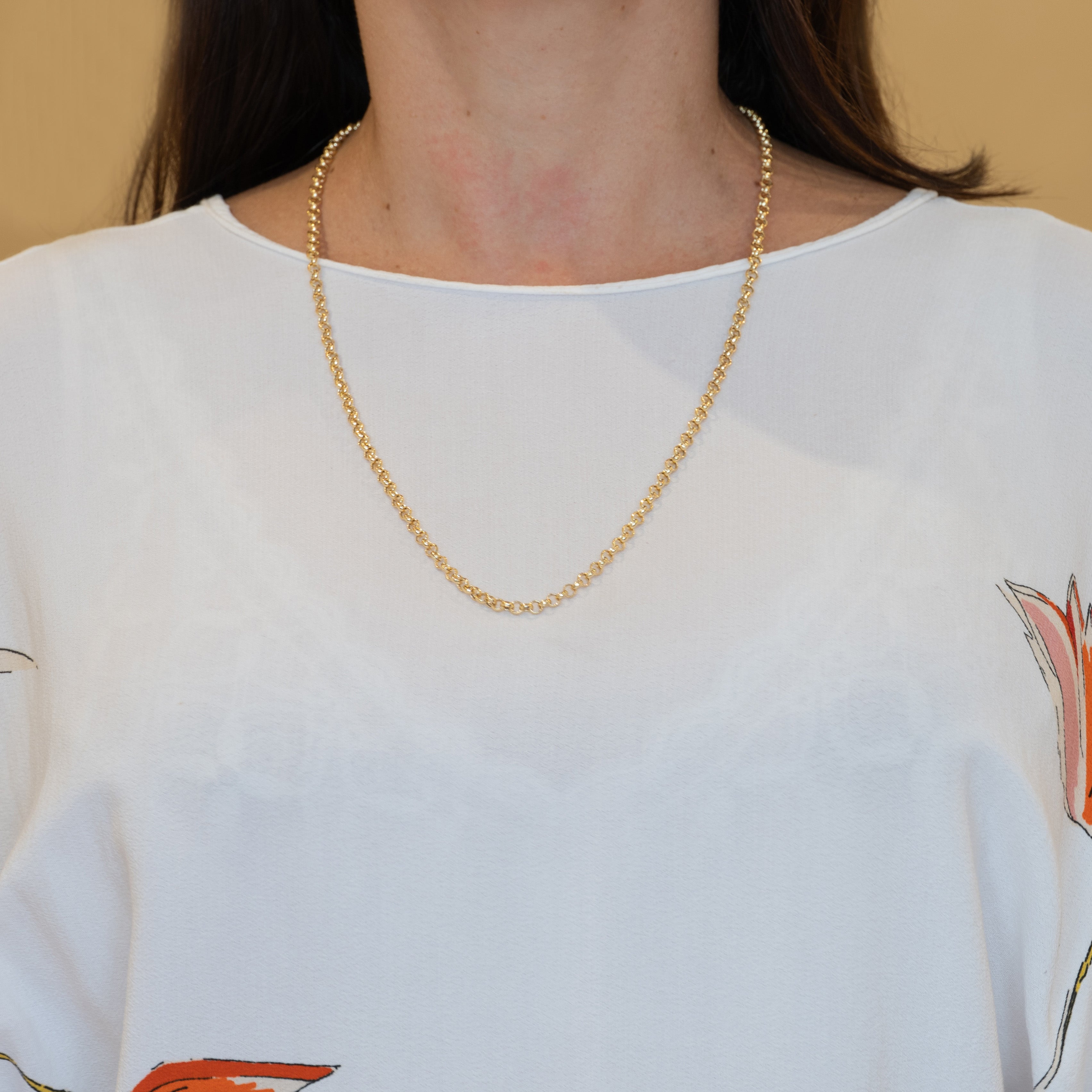 Cadena rolo oro 18k 750 60cm