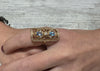 Anillo lanzadera de oro 18k 750