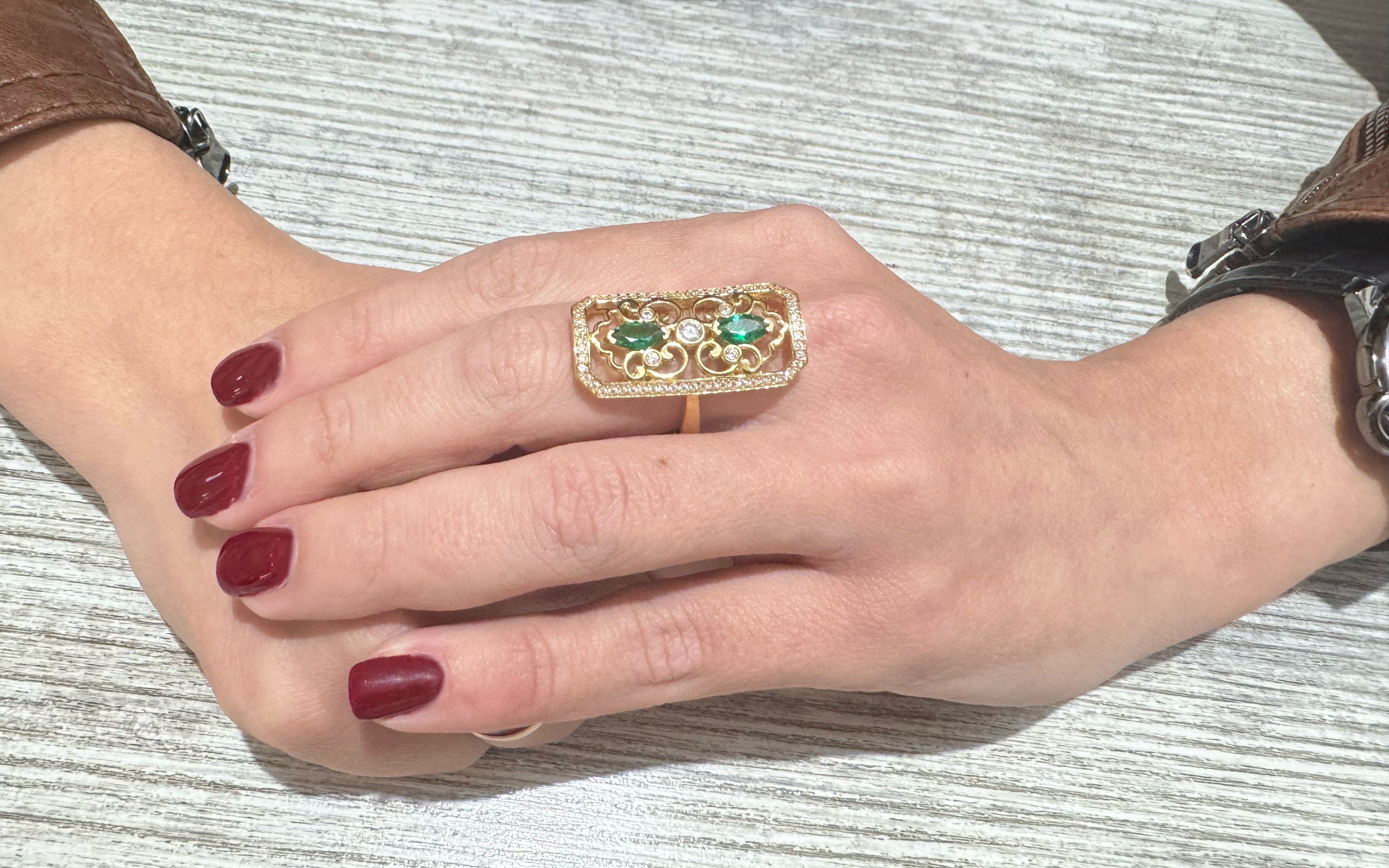 Anillo lanzadera de oro 18k 750