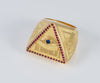 Anillo Iluminati de oro 18k 750
