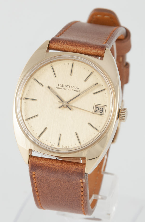 Certina Kurth Freres Plaque or G 10 Microns Ref: 852 1211 22