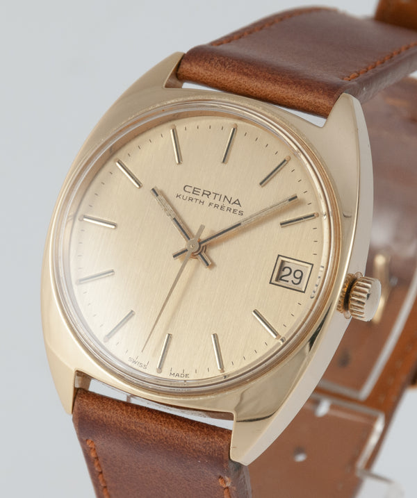 Certina Kurth Freres Plaque or G 10 Microns Ref: 852 1211 22