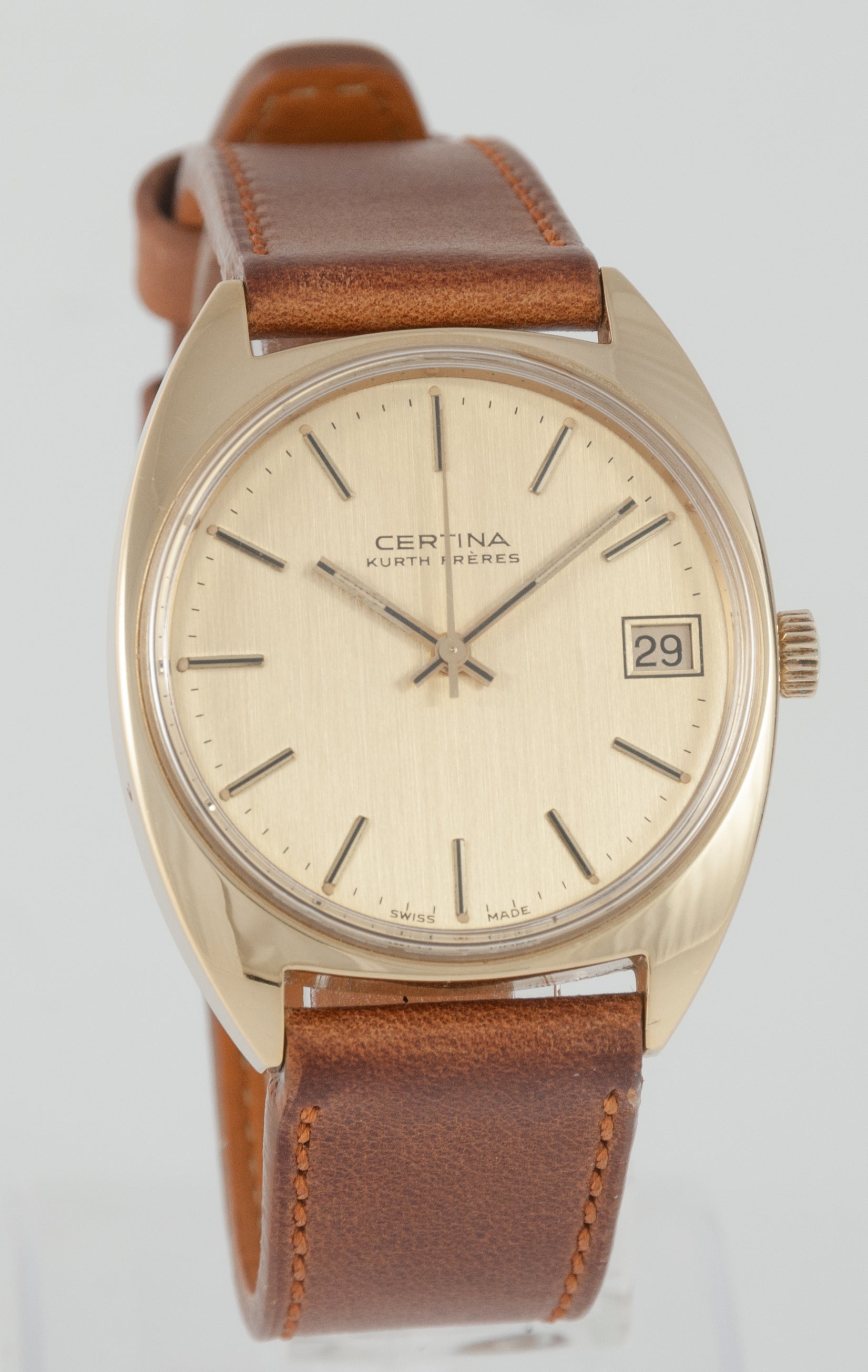 Certina Kurth Freres Plaque or G 10 Microns Ref: 852 1211 22