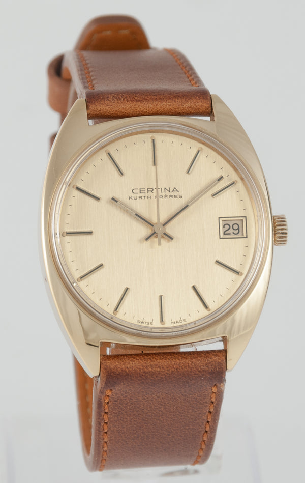 Certina Kurth Freres Plaque or G 10 Microns Ref: 852 1211 22