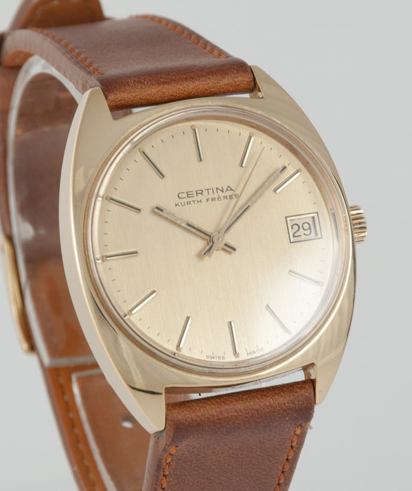 Certina Kurth Freres Plaque or G 10 Microns Ref: 852 1211 22