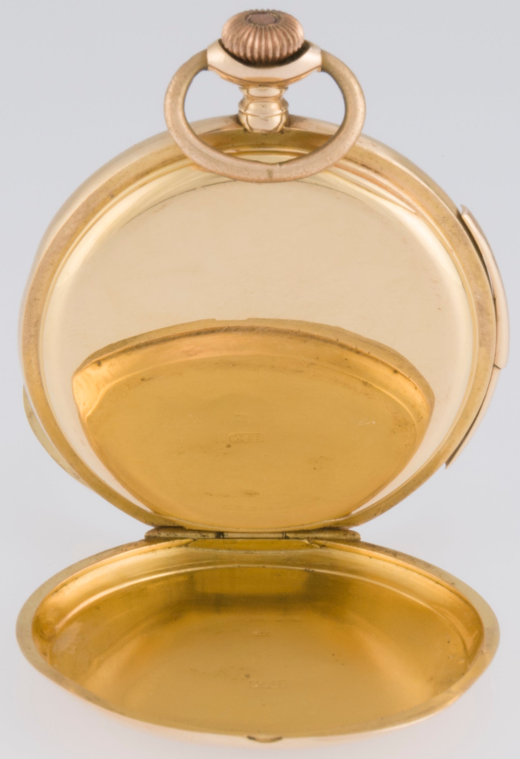 Charles Ed Lardet Pocket Watch Yellow Gold 18k Chimes Hour Quarter Minute