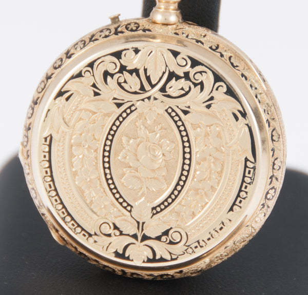 Charles Ed Lardet Pocket Watch Fleurier Suisse Yellow Gold 18k