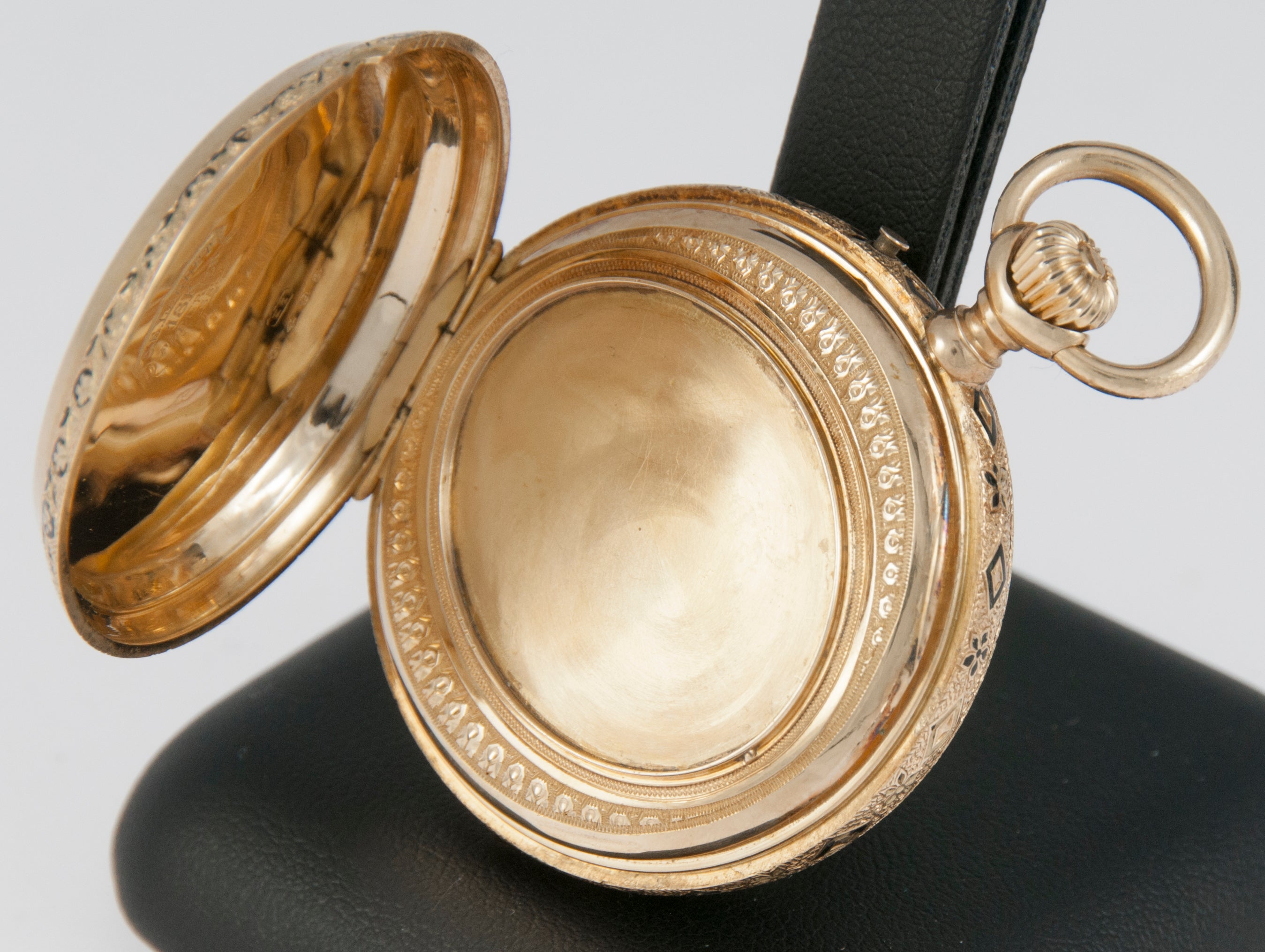 Charles Ed Lardet Pocket Watch Fleurier Suisse Yellow Gold 18k