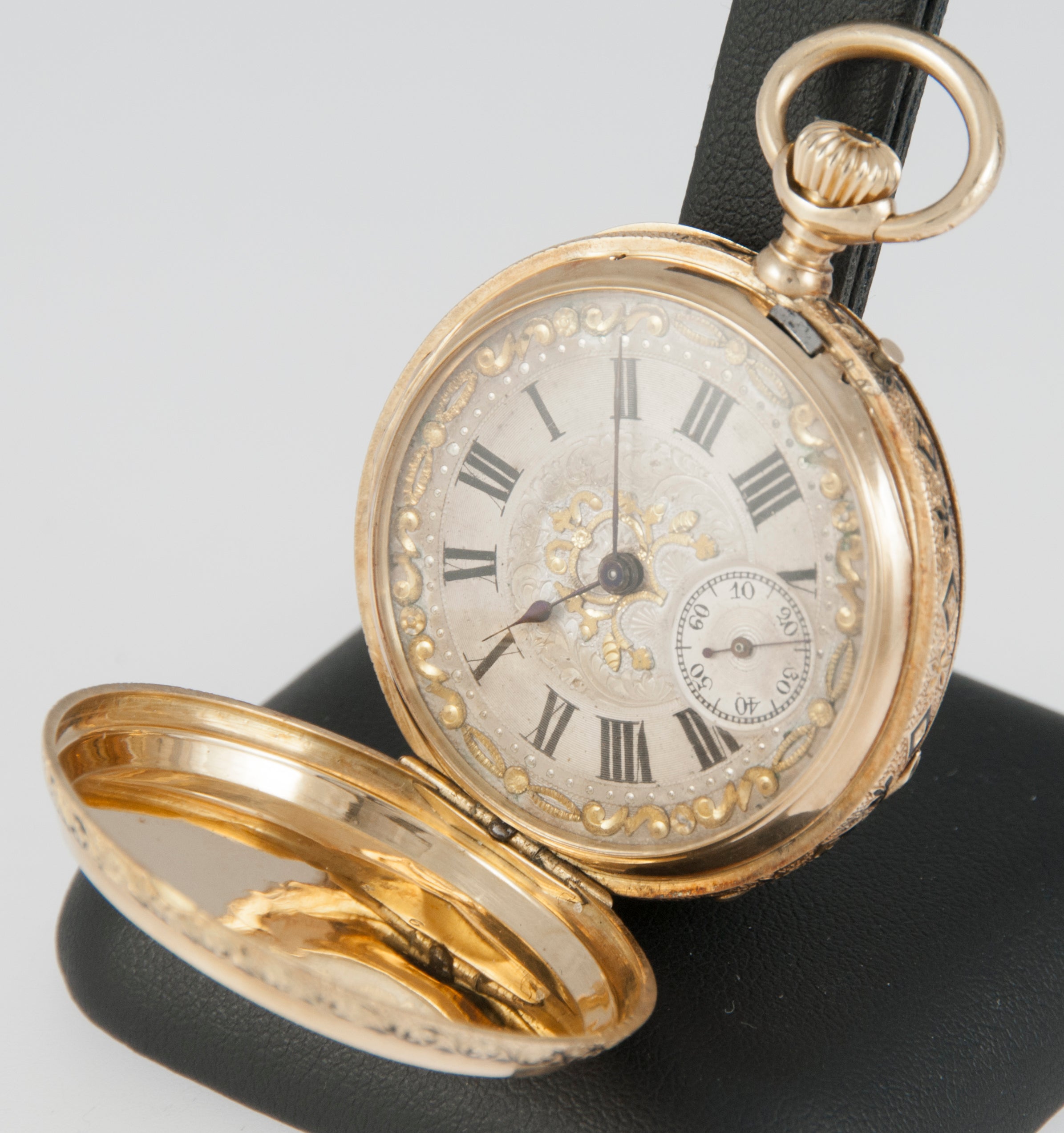 Charles Ed Lardet Pocket Watch Fleurier Suisse Yellow Gold 18k