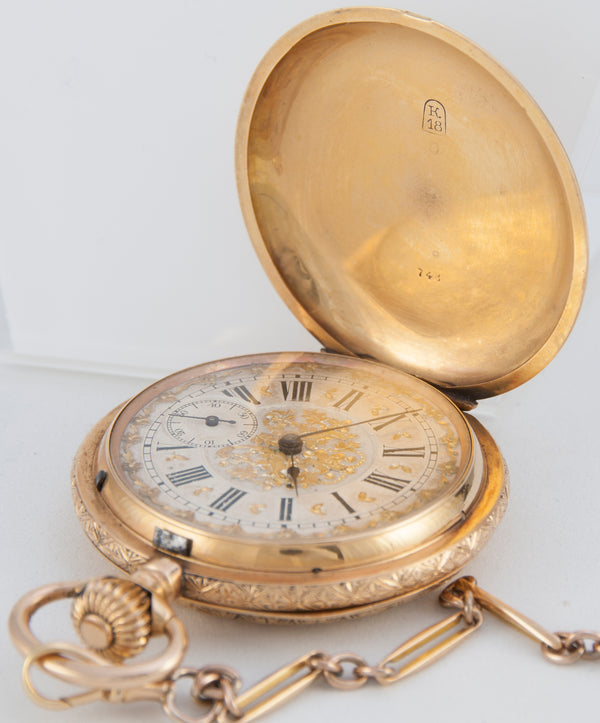 C.J & A.Perrenoud & Cie Pocket Watch Yellow Gold 18k - Circa 1885 - WATCH CHAIN NOT INCLUDED