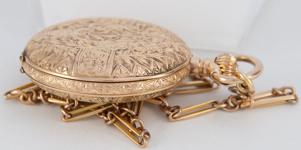 C.J & A.Perrenoud & Cie Pocket Watch Yellow Gold 18k - Circa 1885 - WATCH CHAIN NOT INCLUDED