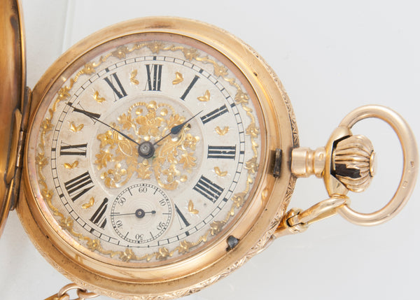 C.J & A.Perrenoud & Cie Pocket Watch Yellow Gold 18k - Circa 1885 - WATCH CHAIN NOT INCLUDED