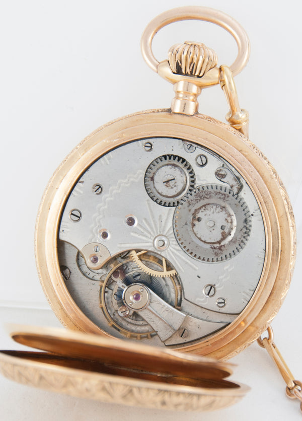 C.J & A.Perrenoud & Cie Pocket Watch Yellow Gold 18k - Circa 1885 - WATCH CHAIN NOT INCLUDED