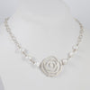 Collar largo Tous en plata 925 y perlas cultivadas Rosa d'Abril