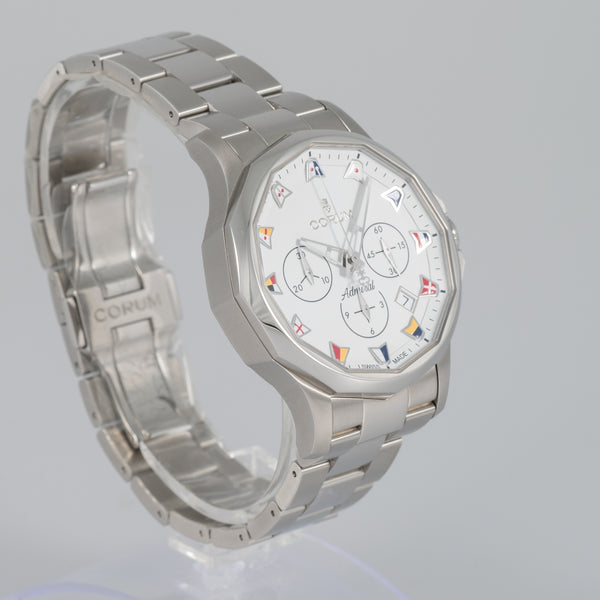 Corum Admiral 42 Chronograph White Dial Ref: A984/04251 984.111.20 V705 AA52