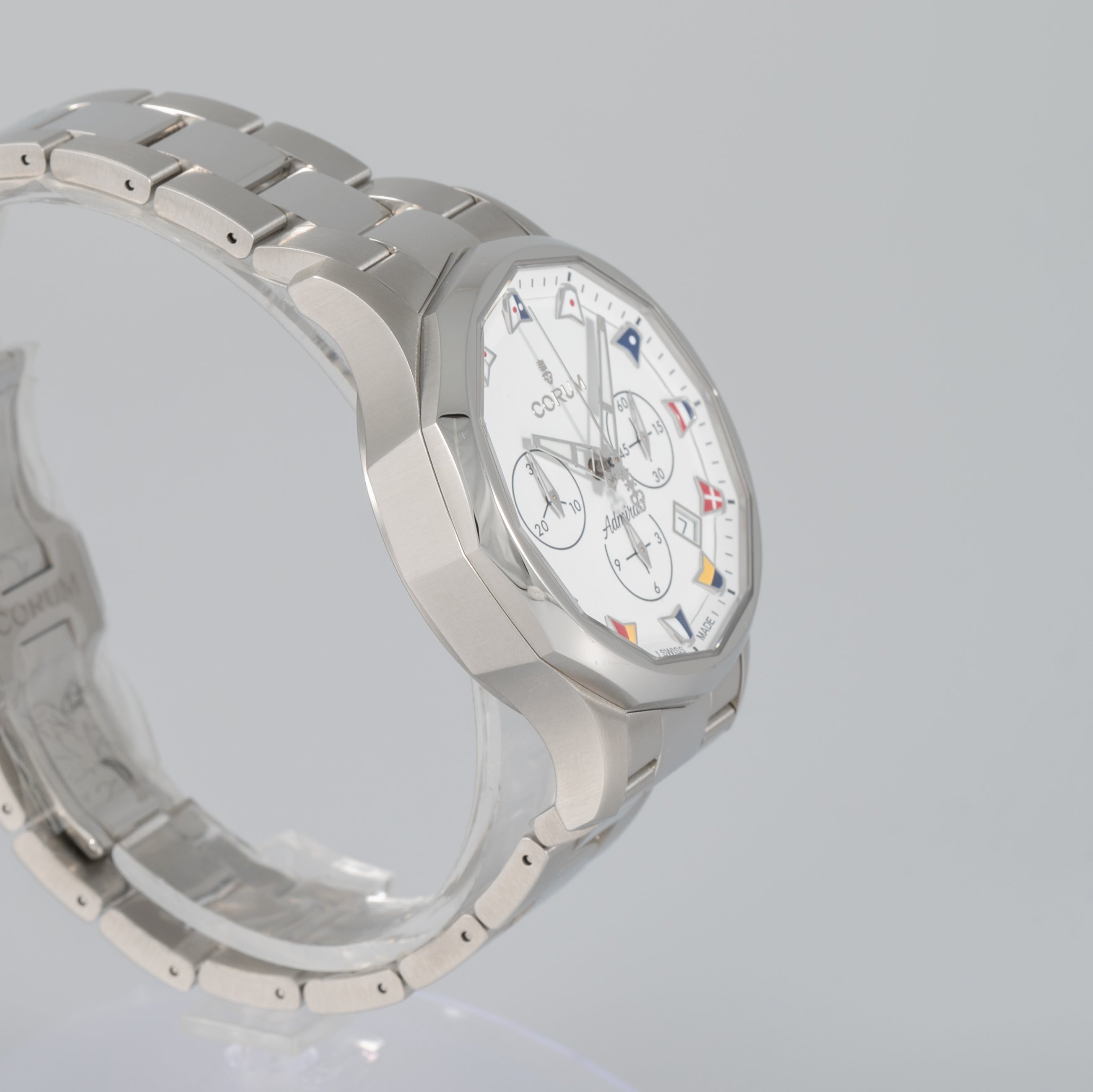 Corum Admiral 42 Chronograph White Dial Ref: A984/04251 984.111.20 V705 AA52