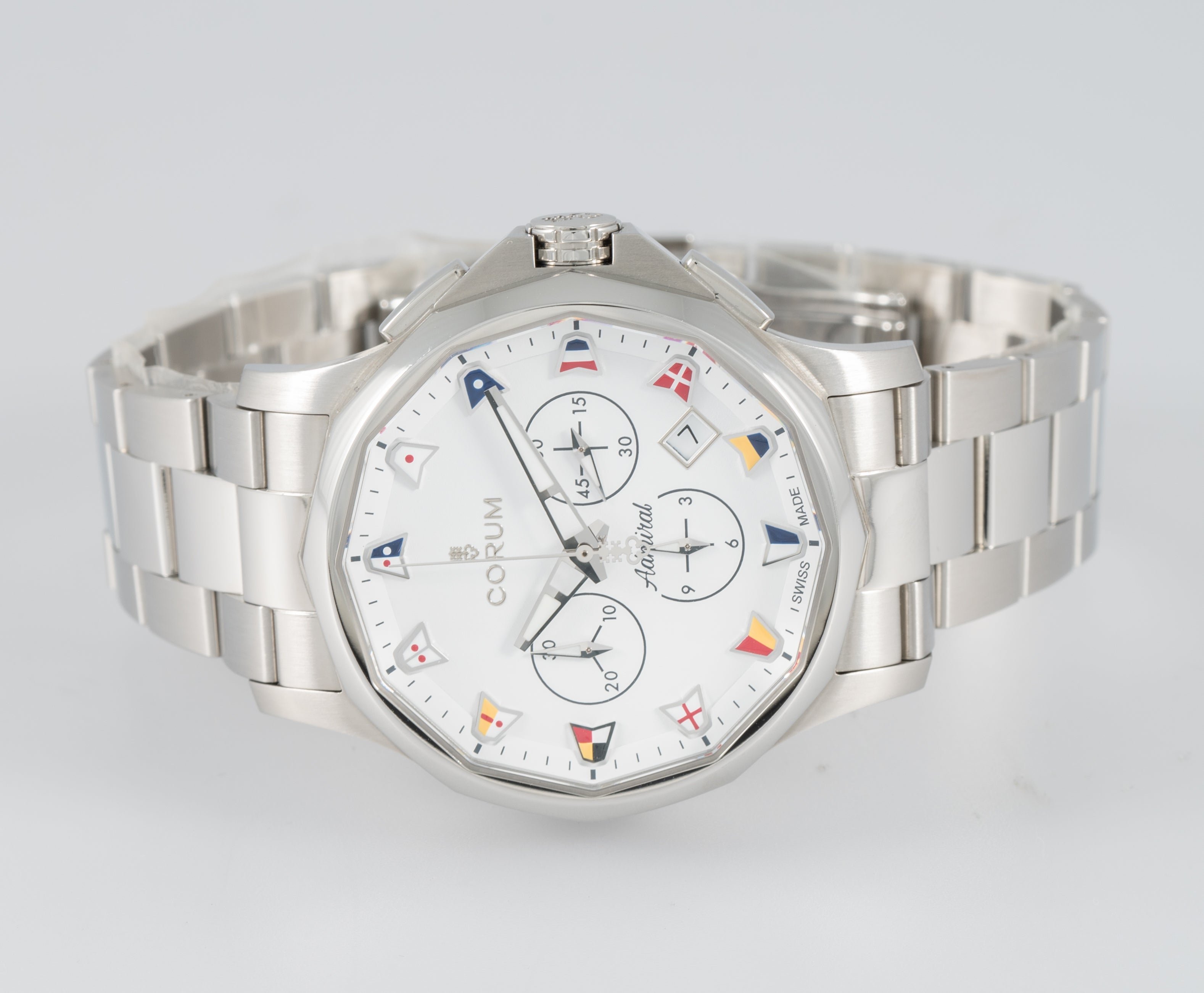 Corum Admiral 42 Chronograph White Dial Ref: A984/04251 984.111.20 V705 AA52