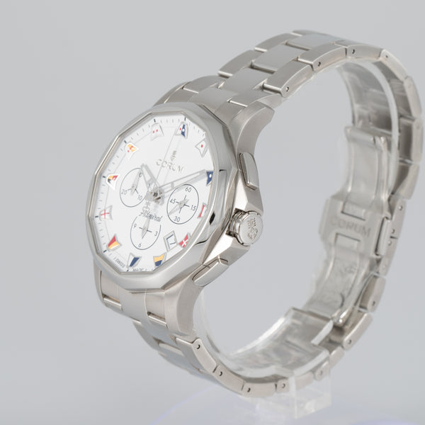 Corum Admiral 42 Chronograph White Dial Ref: A984/04251 984.111.20 V705 AA52