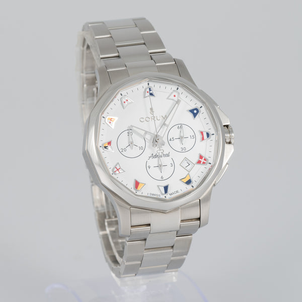 Corum Admiral 42 Chronograph White Dial Ref: A984/04251 984.111.20 V705 AA52