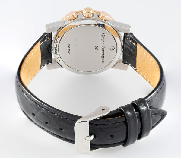 Girard Perregaux Quartz Chronograph Steel Blue Dial Ref: 7001 7700