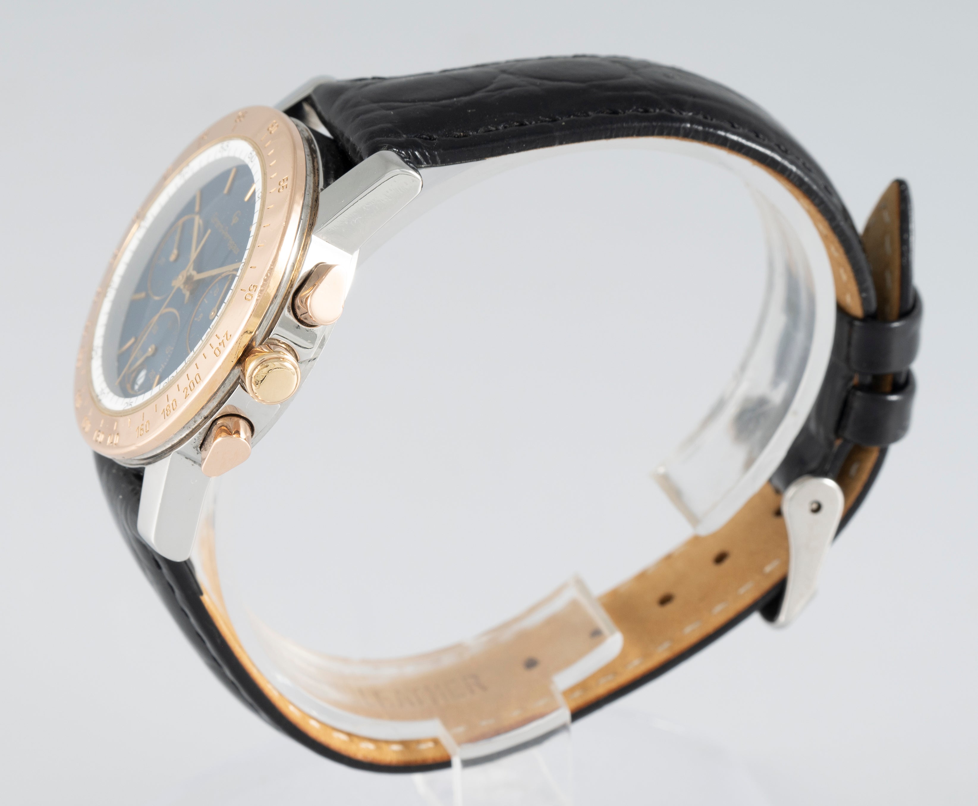 Girard Perregaux Quartz Chronograph Steel Blue Dial Ref: 7001 7700