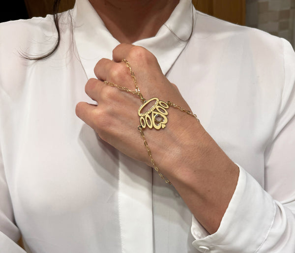 Pulsera pasamanos Corona oro 18k 750