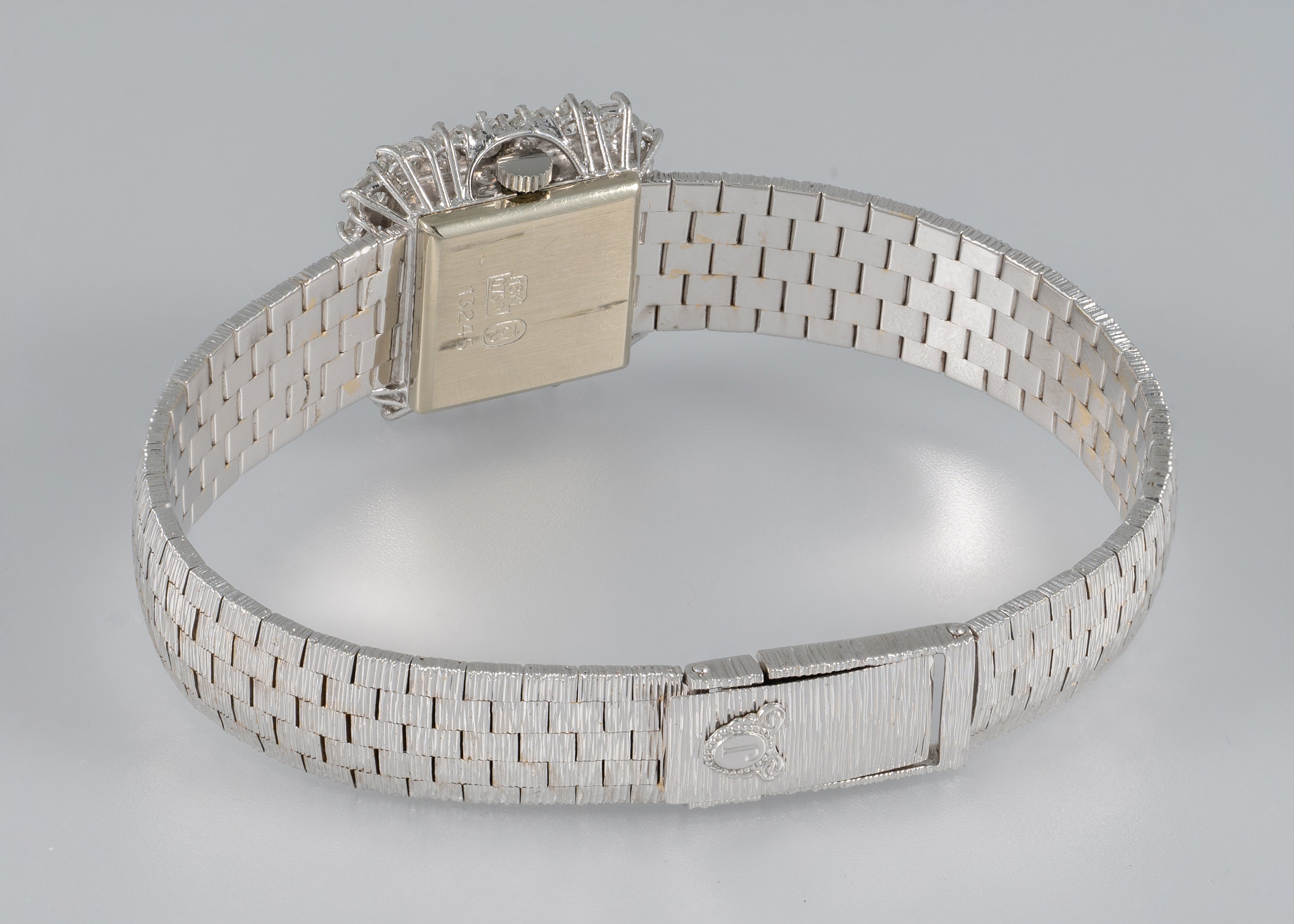 Juvenia White Gold 18k and Diamonds 1.1 ct Square Dial Ref: 13245