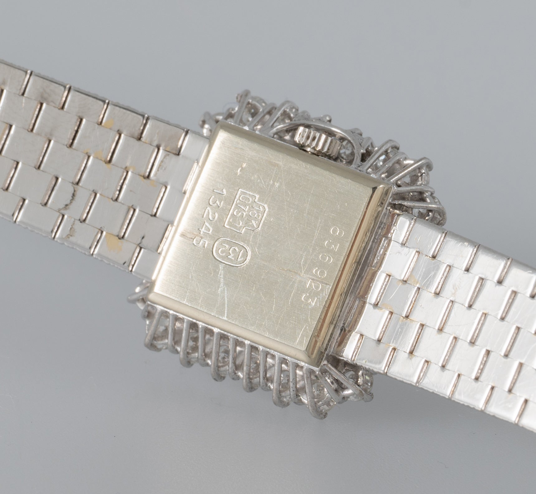 Juvenia White Gold 18k and Diamonds 1.1 ct Square Dial Ref: 13245