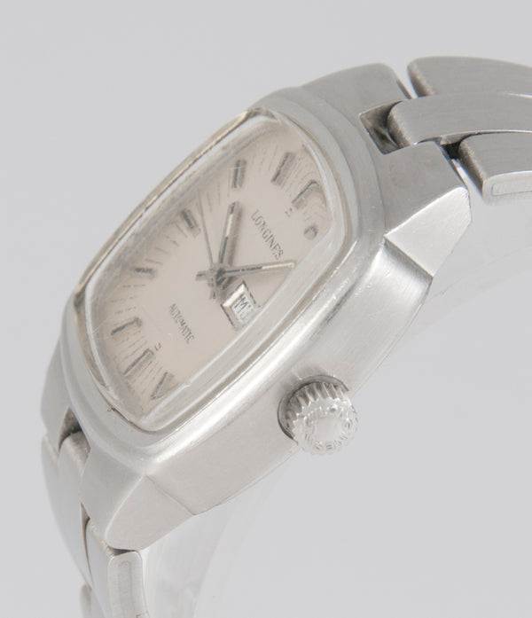 Longines Automatic Day-Date Square Dial Steel 1970's Ref: 1540-1 559