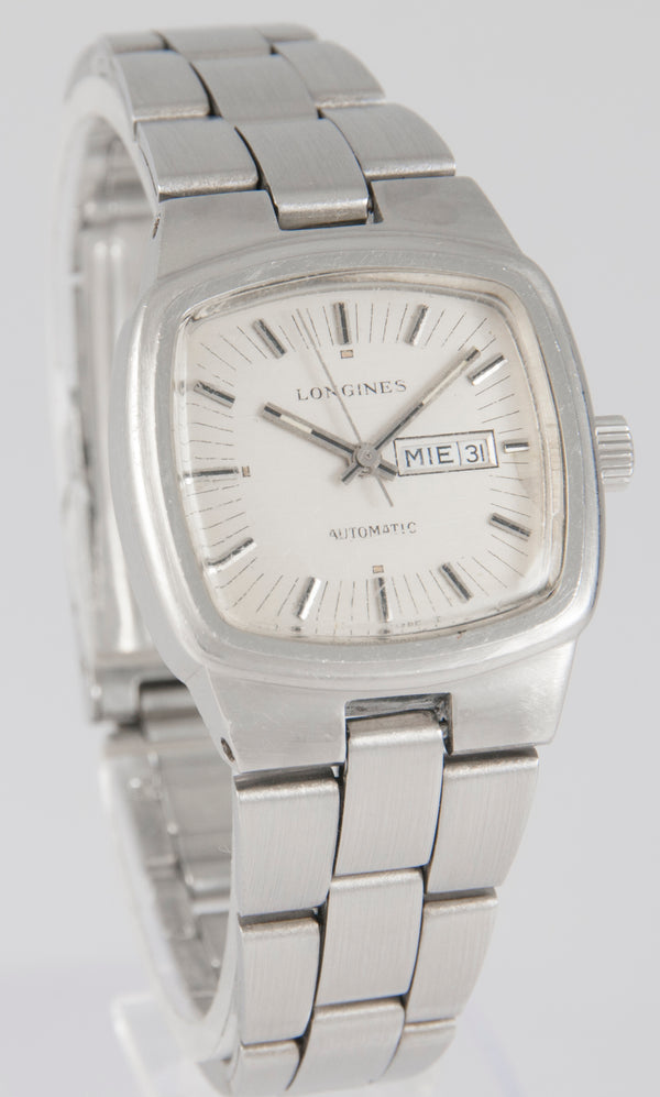 Longines Automatic Day-Date Square Dial Steel 1970's Ref: 1540-1 559