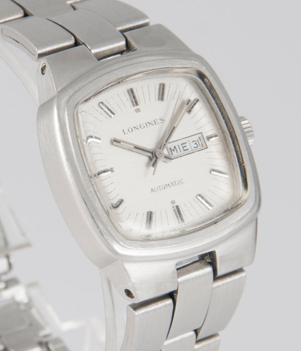 Longines Automatic Day-Date Square Dial Steel 1970's Ref: 1540-1 559