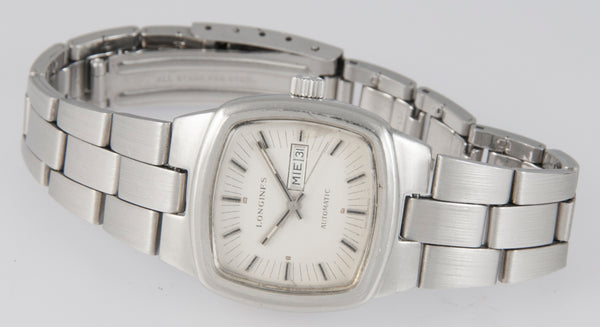 Longines Automatic Day-Date Square Dial Steel 1970's Ref: 1540-1 559