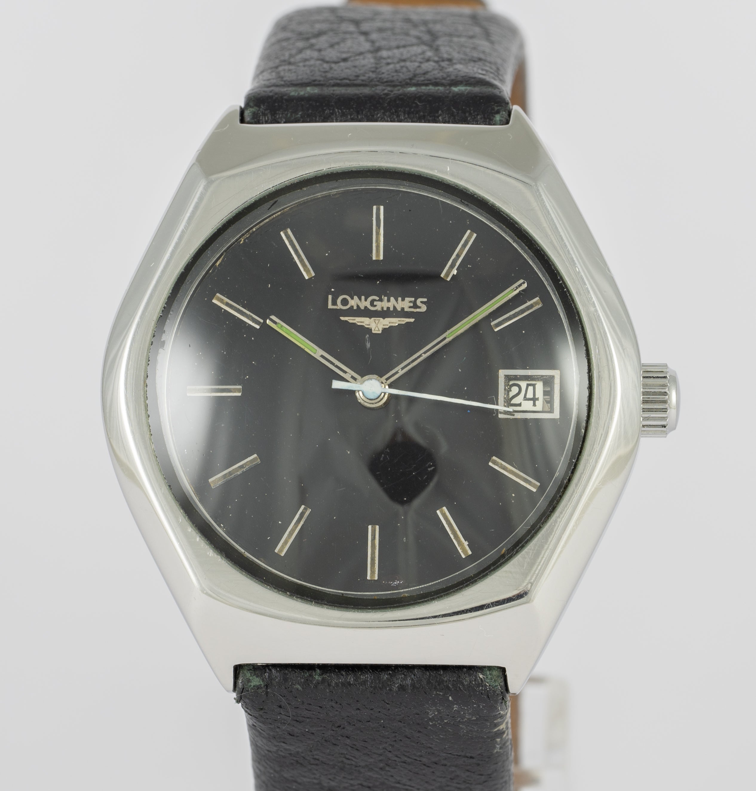 Longines Vintage Steel Black Dial Cal L633.1