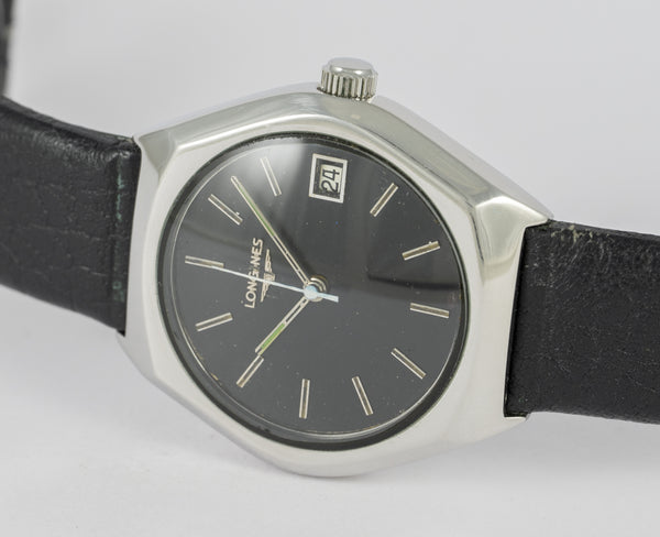 Longines Vintage Steel Black Dial Cal L633.1